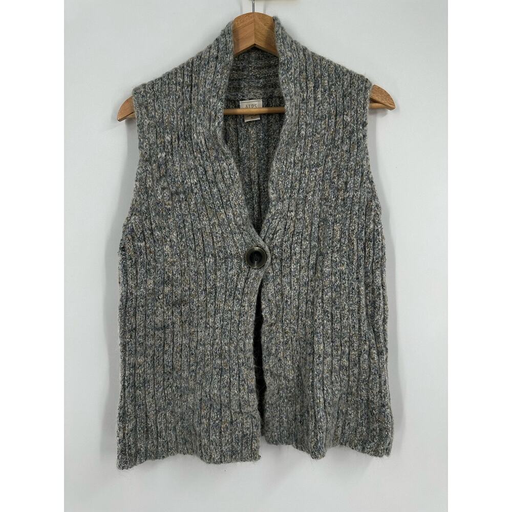 Alps Sweater Vest Womens Small Alpaca Ribbed‎ One Button